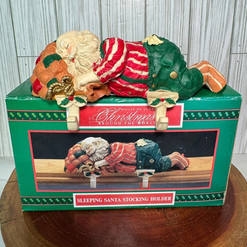House of Lloyd Christmas Around the World Sleeping Santa‎ Stocking Holder 541920